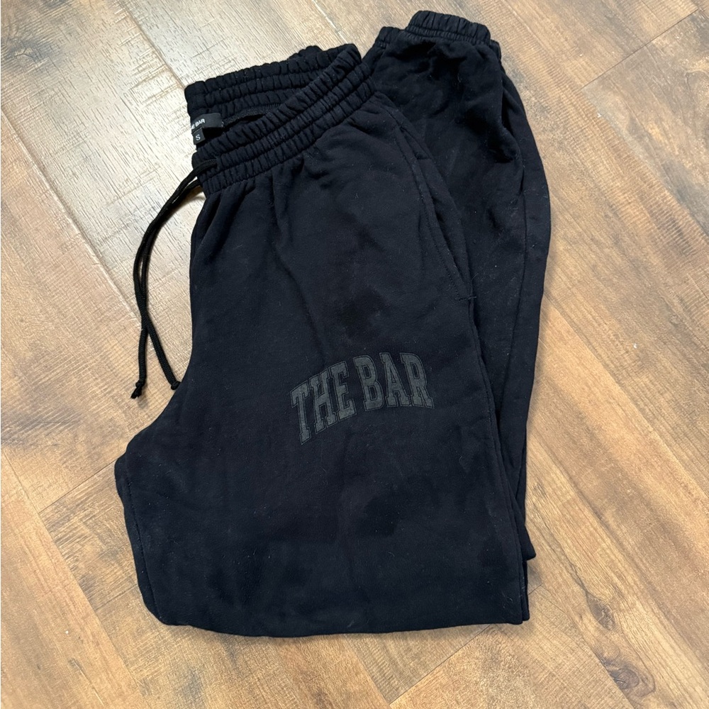 The Bar Black Varsity Sweatpants Size Small